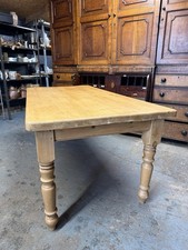 Vintage Farmhouse Pine Dining Table 6ft