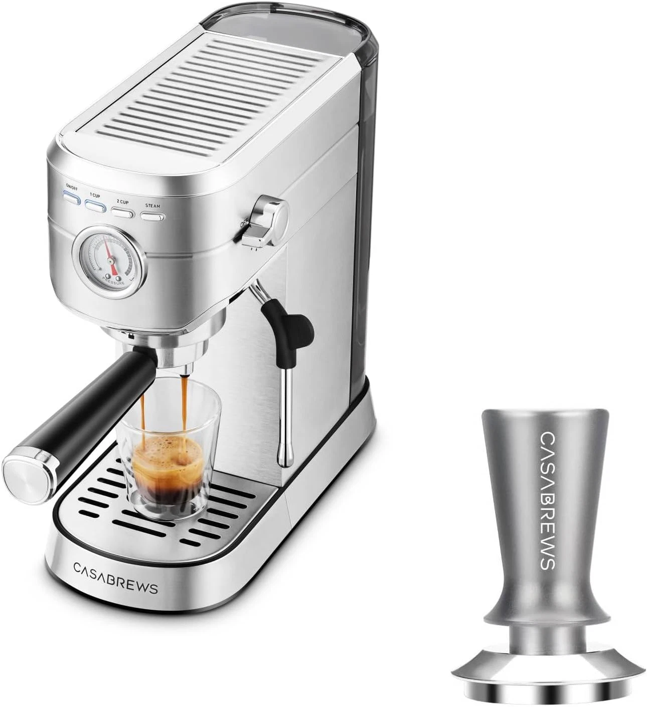 20 Bar Espresso Machine with Milk Frother & Tamper - Professional Quality