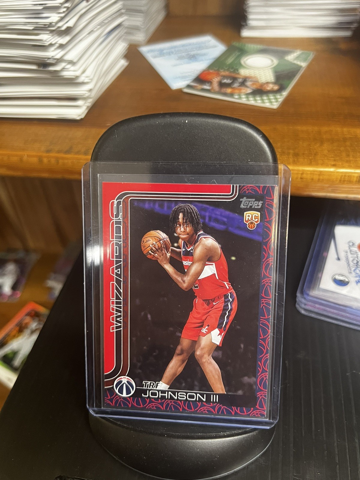 2025-26 Topps Tre Johnson III Team Color Border Variation RC #206 WIZARDS SP