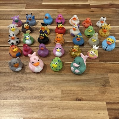 Rubber Ducks Duckies Lot Of 31 Jeep Play Ducked Party Favors Tub Toys