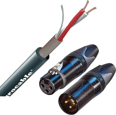 Link USA DGAUD-15FT-BG Digital Audio Cable, AES/EBU Neutrik XX Black/Gold XLR-3