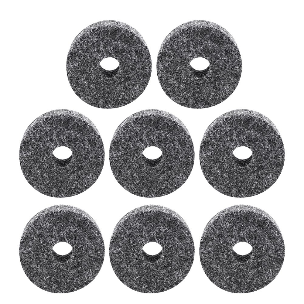 8 Pcs Drum Cymbal Pads Black Quality Felt For Stable Sound Drummers