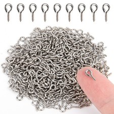 500PCS 0.15 x 0.3Inch Small Screw Eye Pins for Jewelry Making DIY Crafts Min