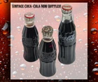 Vintage Coca Cola 3" Mini Bottle Lot 1 Figure, 1 Lighter Clean + 1 Cannister