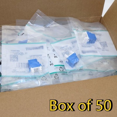 New (Box of 50) Cat6 Keystone Jack Blue Module For Panduit NetKey NK688MBU