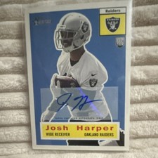 Topps 2015 Heritage Josh Harper Autograph Rookie Card #69 Oakland Raiders. rookie card picture