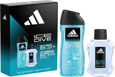 ADIDAS ICE DIVE HERREN GESCHENKSET 100ML EDT + 250ML DUSCHGEL FÜR IHN KOSTENLOSE LIEFERUNG