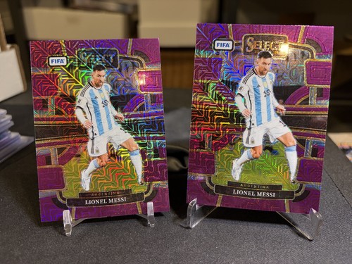 2023-24 Panini Select FIFA - Terrace Lionel Messi #75 Purple Mojo Prizm X2