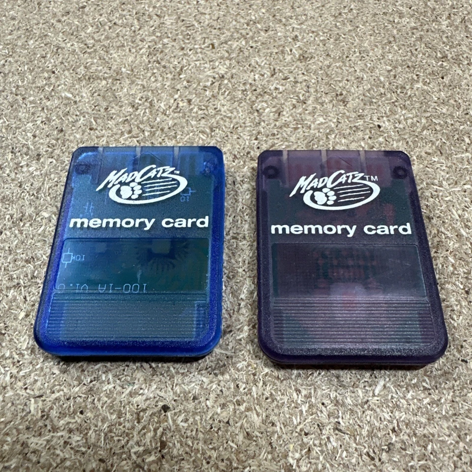 MadCatz 存储卡 批量 2 索尼 PlayStation 1 原装 半透明 蓝色 紫色 — 第 2/4 张图片