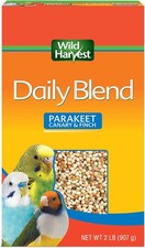 Wild Harvest Daily Blend Bird Food 2 lb for Parakeets Canaries Finches Small Bir