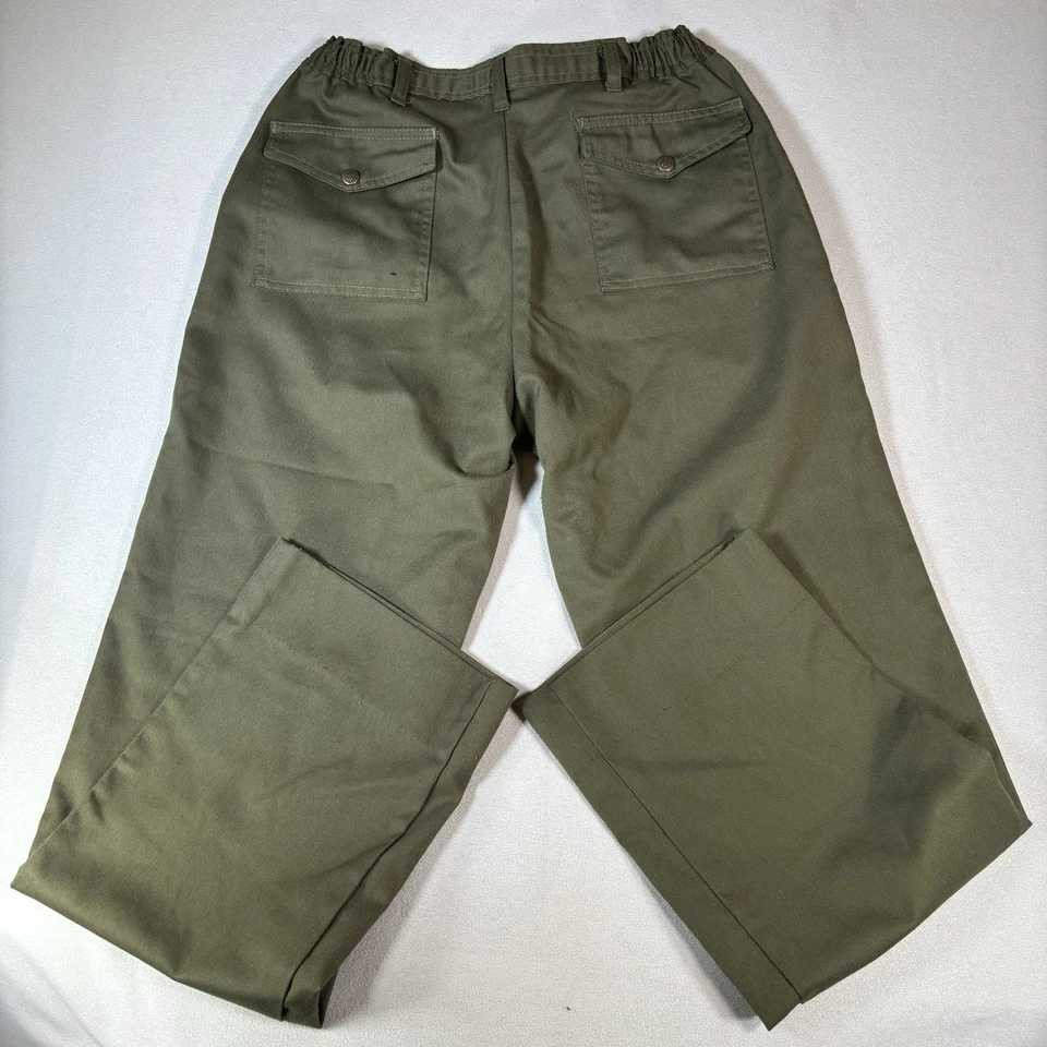 Vintage Boy Scout Pants Mens 32x32 Green BSA Uniform Cargo Union Made in USA - Image 2 of 4