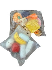 Pretend Play Kitchen Set with Plastic Play Food, Utensils, Multicolored