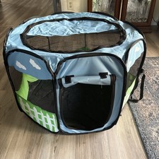 Foldable Octagonal Portable Soft Dog  Puppy Playpen - 18.5 In X 27 In EUC
