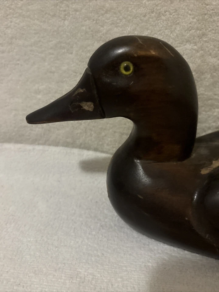Arte señuelo de pato de madera tallada a mano vintage ENVÍO GRATUITO Foto 2 de 4