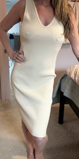 Sleeveless Ribbed Midi Sweater Dress by Express - size Medium