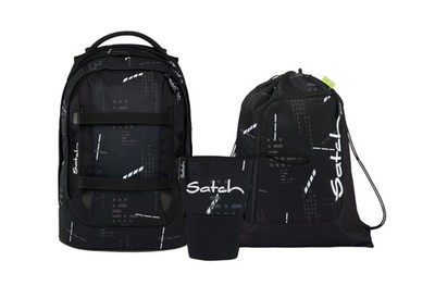 Satch, Schulrucksack-Set PACK Ninja Matrix 3-teilig