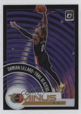 2020-21 Panini Donruss Optic T-Minus 3 2 1 Purple Prizm Damian Lillard #14 d4y