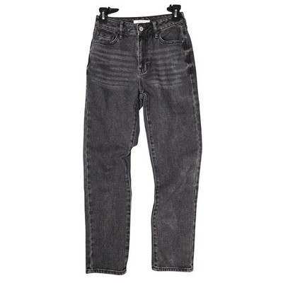 Pacsun Women's Size 24 Gray Wash Denim Mom Jeans 100% Cotton