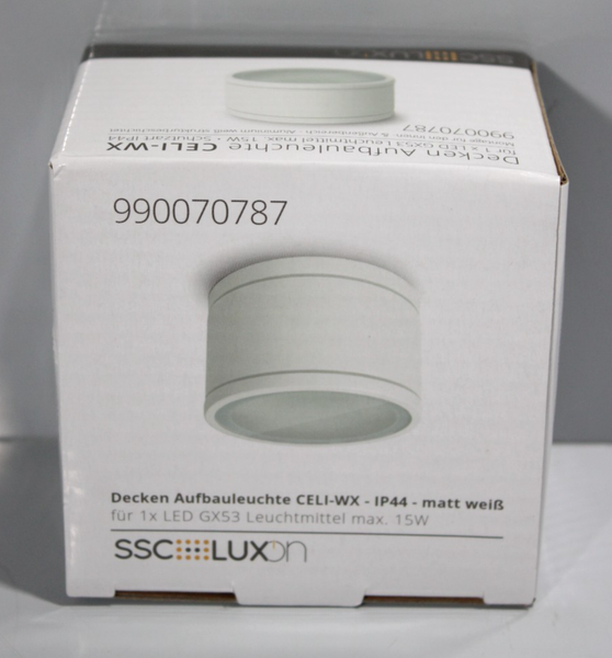 Isoled CELI-WX GX53 Aufbaustrahler Deckenleuchte IP44 Weiß Matt NEU-image