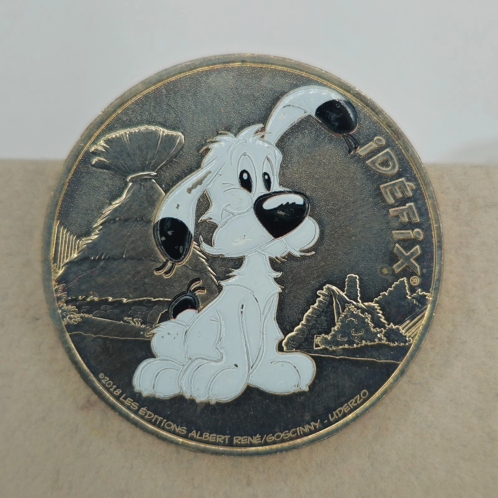Idéfix de Astérix et Obélix Coloré 2018 - Médaille Souvenir Monnaie de Paris