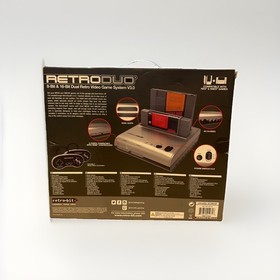Retro-Bit Retro Duo Silver Black Dual Slot NES SNES Cartridge Game Console 2in1