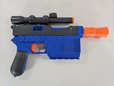 Nerf Star Wars Han Solo Blaster Dart Gun Hasbro 2015 Blue Force Awakens Tested
