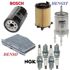 Tune Up Kit Air Fuel Oil Filters Spark Plugs for Volkswagen Jetta 2.0L 2011-2014