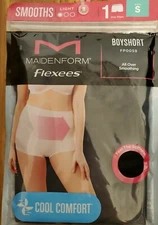 Maidenform Flexees Boyshort SMALL Shapewear Smooths Light Cool Comfort NEW