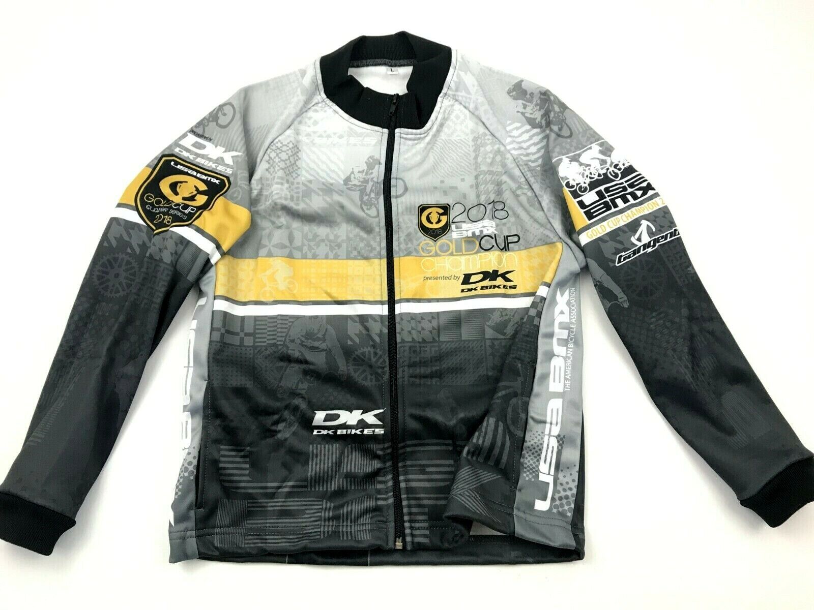 NEW BMX Sweater Jacket Youth Size Large Gray Full Zip Long Sleeve Bike Raglan 4
