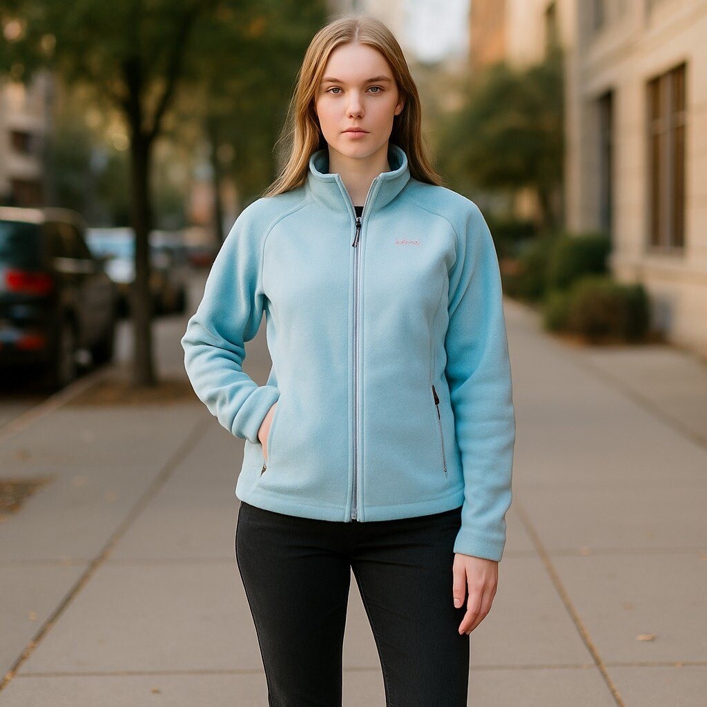Vintage- The North Face Women's Medium Blue Full Zip Fleece Jacket