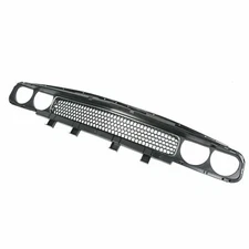 For 2008-2014 Dodge Challenger Front Bumper Grille Black w/ Chrome Trim Molding