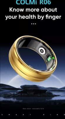 [2024] R06 Smart Ring Men Women Heart Rate and Blood Oxygen Monitor IP68 & 5ATM 