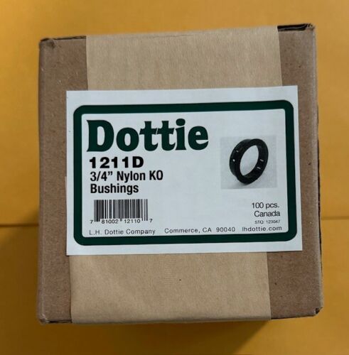 Dottie 1211D 3/4” Nylon K.O. Caja Buje de 100 Envío Rápido Gratis - Imagen 2 de 3