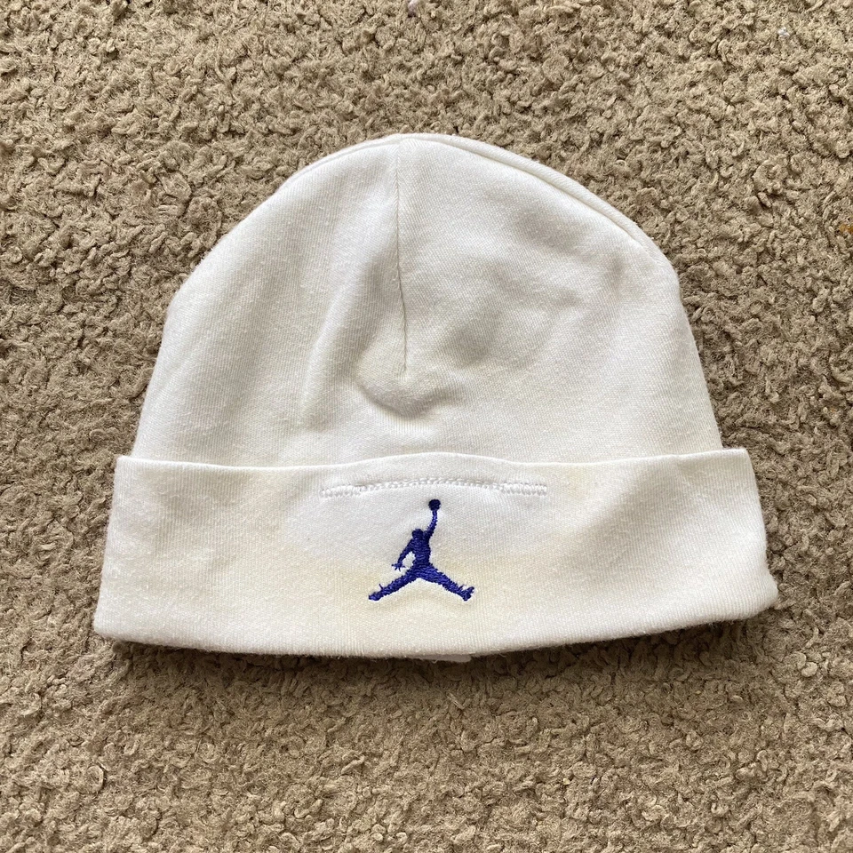 GORRO BLANCO NIKE JUMPMAN AIR JORDAN INFANTIL Bebé 0-6 MO ALGODÓN Azul JUMPMAN Foto 4 de 4