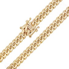 Men's 14k Yellow Gold Heavy Solid Miami Cuban Link Necklace 26" 8mm 124.8 grams