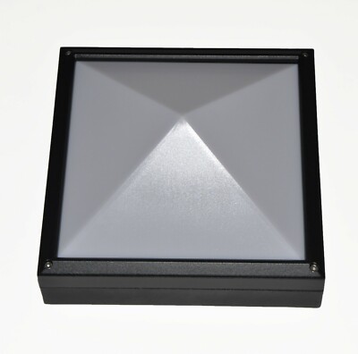 Europhase 10.5-Inch Outdoor Square Wall Light, Black/White,  60watts, 120 volts