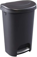 UPC 071691524175 product image for Rubbermaid Classic 13G Classic Black StepOn Trash Can with Stainless-Steel Pedal | upcitemdb.com