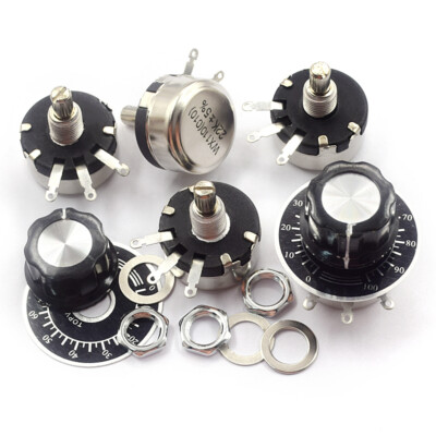 WX110 010 Single-turn wire-wound potentiometer 470R 1K 2.2K 4.7K 6.8K 10K 22K 1W