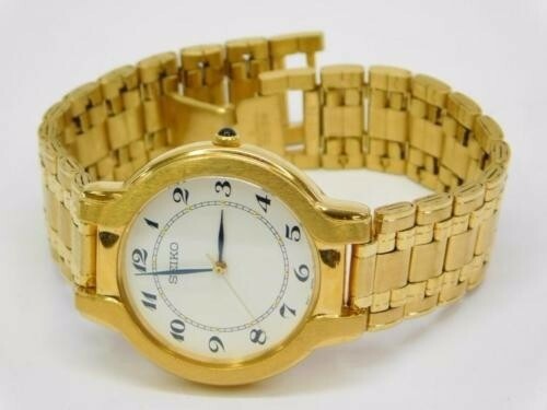 reloj seiko vintage coleccion dorado V701-7A70 R1 875189 caballero no oro dama