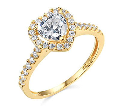 Shine Brite With A Diamond 1.75 Ct Round Cut 14K Yellow Gold Trellis Engagement Ring – VVS1 Clarity, D Color, Man-Made Diamond, Size 7