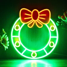 Christmas Holly Flex Silicone Neon Light LED Sign Dimmable Home Party Wall Decor