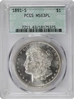 1891-S Morgan Silver Dollar PCGS MS63PL Retro Doily Holder Choice PQ Proof Like!