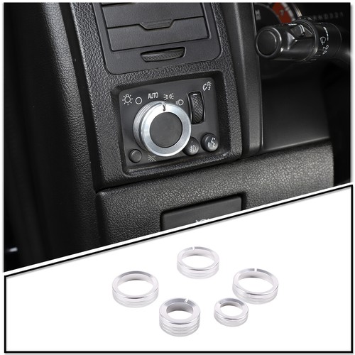 Silver Alloy Center Control Switch Button Ring Knob Cover For Hummer H3 2005-09 - Picture 10 of 15