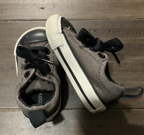 Converse All Star neonato bambino Scarpe da ginnastica taglia 2 Grigio/Nero  Unisex bambino | eBay