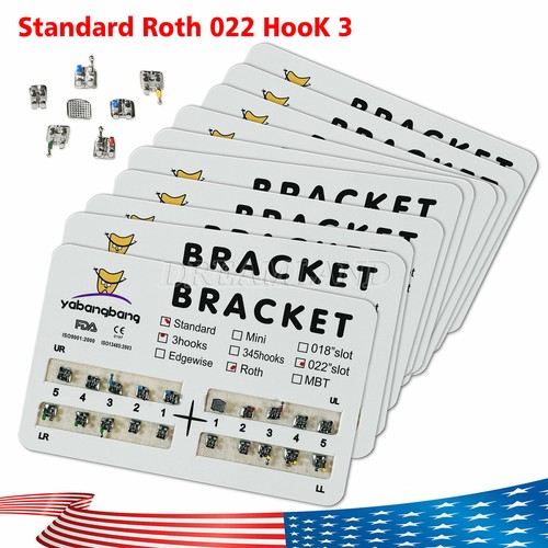 Dental Orthodontic Bracket Braces Roth/MBT 345 Hooks /Super Arch Wire Niti Round - Picture 63 of 167