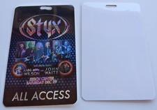 Styx Ann Wilson John Waite 2018 Concert Tour Backstage Pass Laminate D22