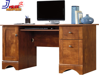 Sauder Select Wooden Computer Desk Keyboard Tray File Cabinet Home Office