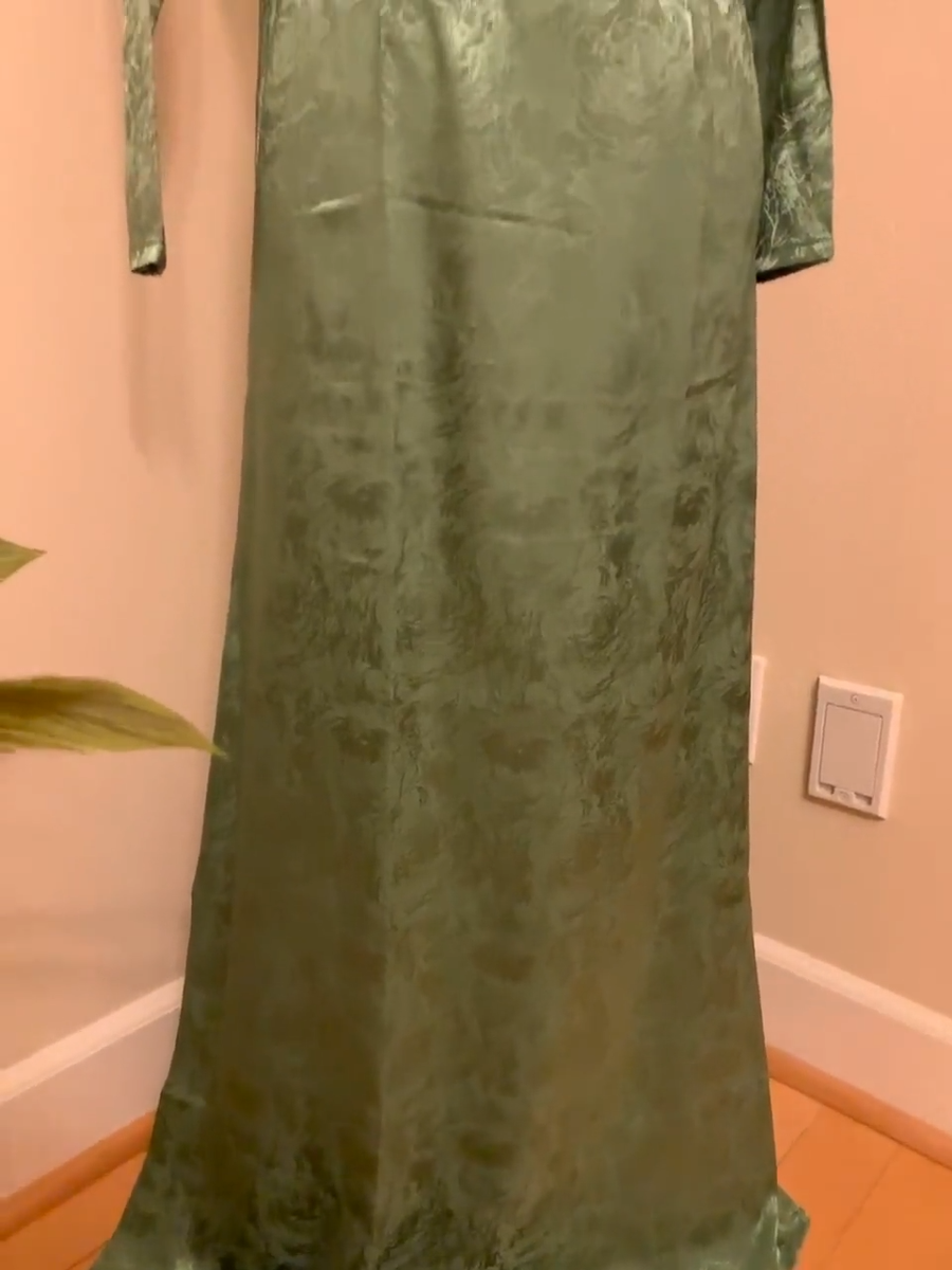 Green Ao Dai Vietnamese Gam Long Dress with Pants G69 | eBay Green Ao Dai Vietnamese Gam Long Dress with Pants G69 | eBay