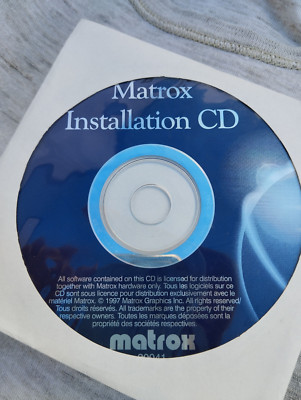 Matrox, Installation CD, 1997, Retro PC