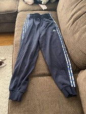 adidas Adicolor Trefoil Navy Print 3-Stripes Workout Tights Womens size XS